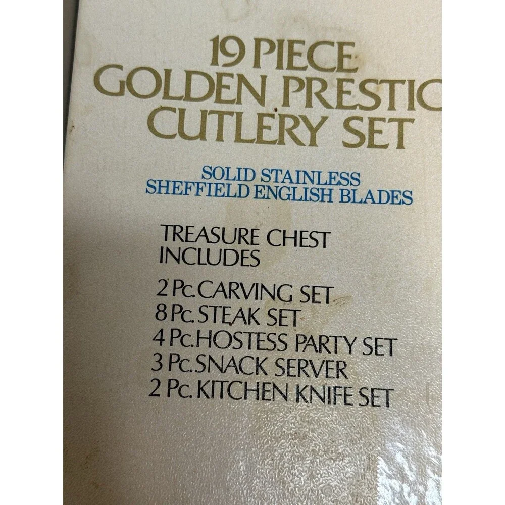 Vintage Regent Sheffield 19 + 6 Pcs Golden Prestige Cutlery Set